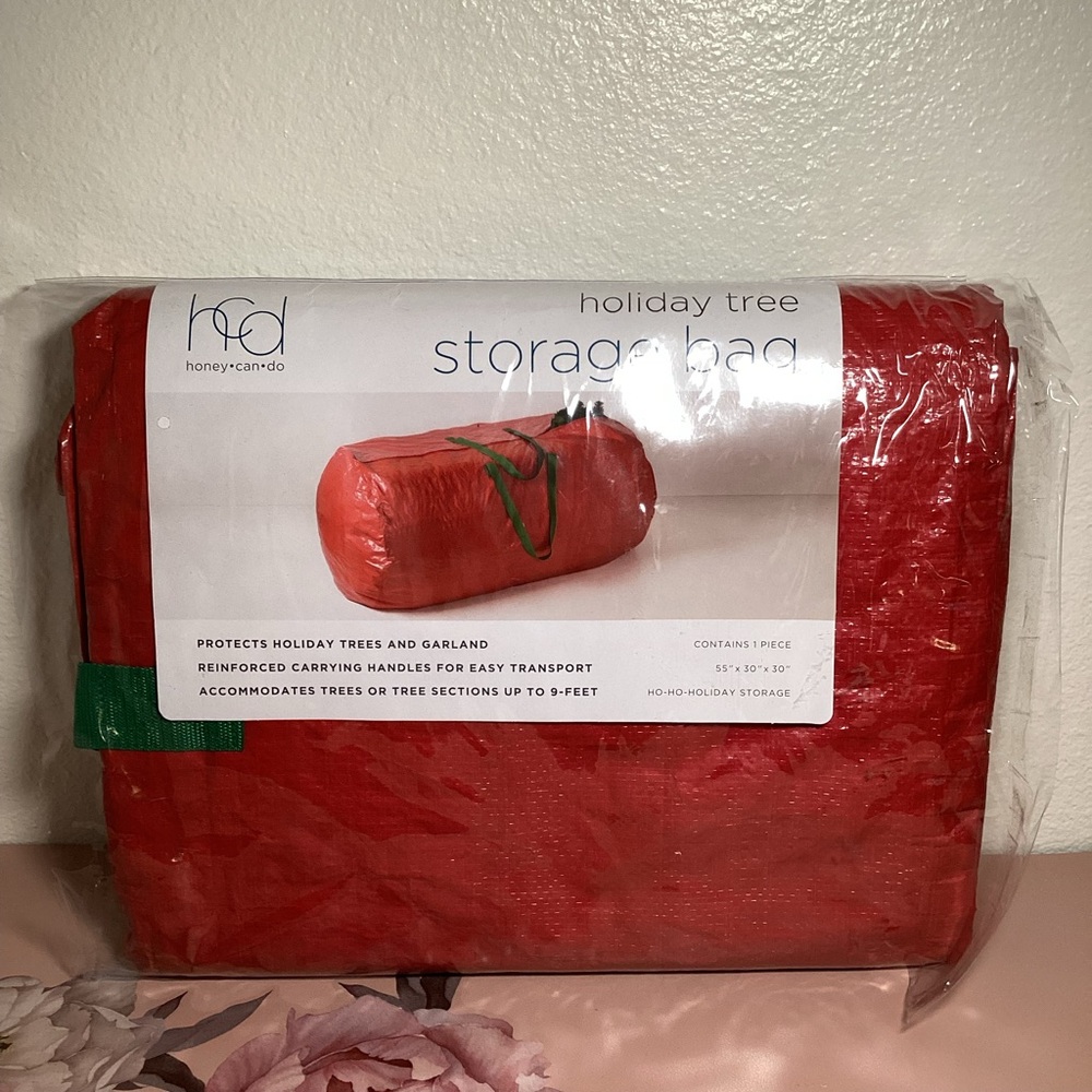 Red Holiday Tree Storage Bag
